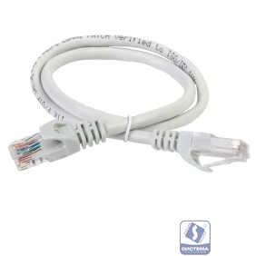 ITK PC01-C5EUL-05M Коммутационный шнур (патч-корд), кат.5Е UTP, LSZH, 0,5м, серый