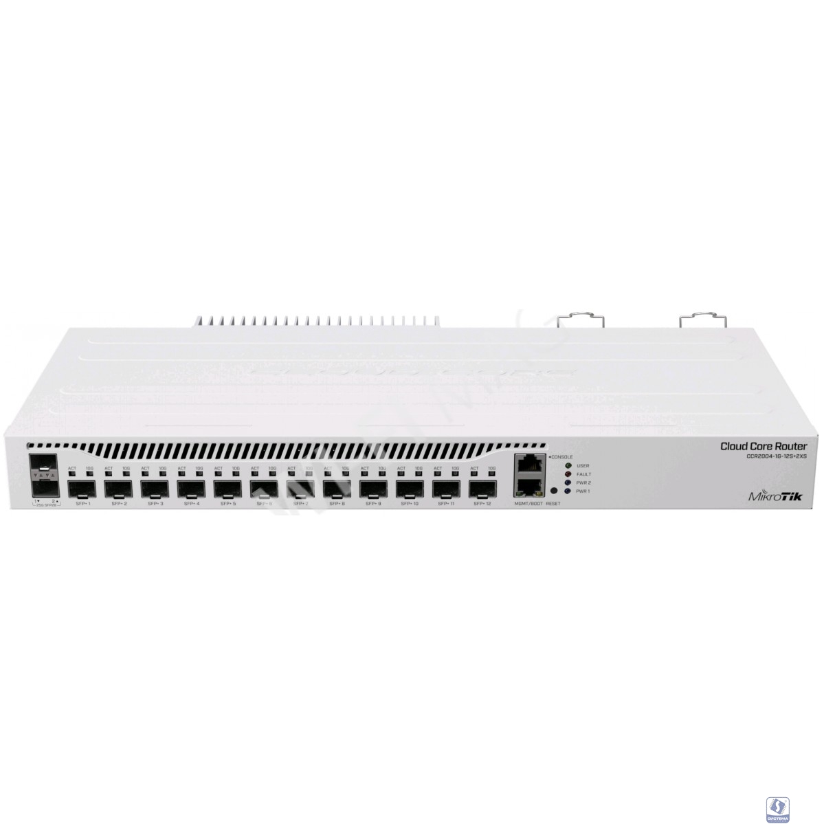 MikroTik CCR2004-1G-12S+2XS Маршрутизатор проводной, 12 x 10G SFP+ and 2 x 25G SFP28 ports.