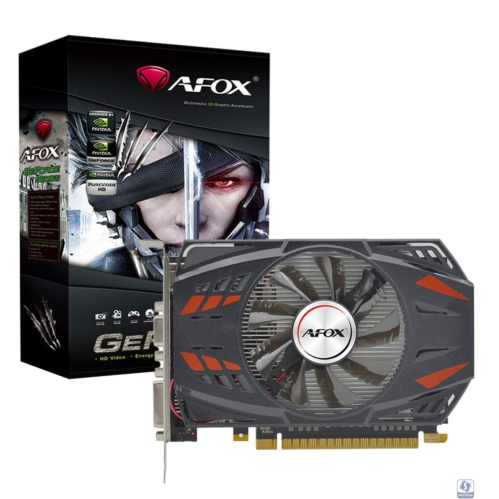 Видеокарта Afox PCI-E 3.0 AF740-2048D5H3-V2 NVIDIA GeForce GT 740 2Gb 128bit GDDR5 993/5000 DVIx1 HDMIx1 CRTx1 HDCP Ret
