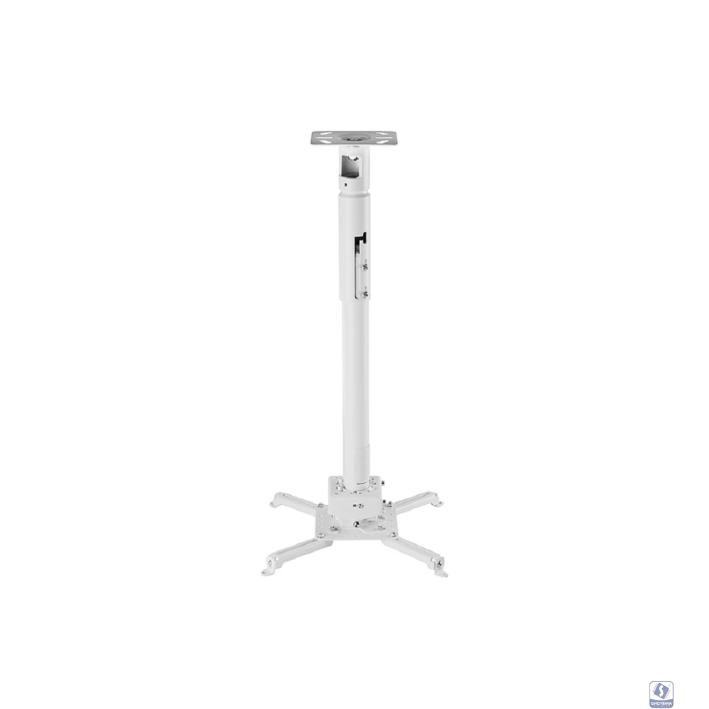 Wize Pro PR24A-W состоящий из крепления+штанги 46-61 см +площадки к потолку для проектора, макс. расстояние между крепежными отверстиями 430 мм, наклон +/- 25°, поворот +/- 6°, вращение 360°, до 23 кг