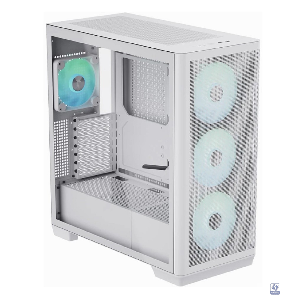 Корпус Mid-Tower AEROCOOL APNX CREATOR C1-WT-V1 white (ATX, без БП, ARGB fans, 3*USB3.2) (4711099474318)
