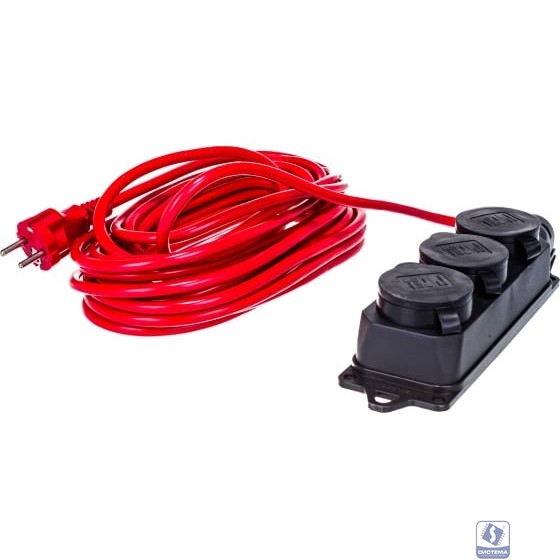 PowerCube Удлинитель в бухте (PC-3G-3B-10(IP)) 10м, IP44, 3 розетки с/з,16А