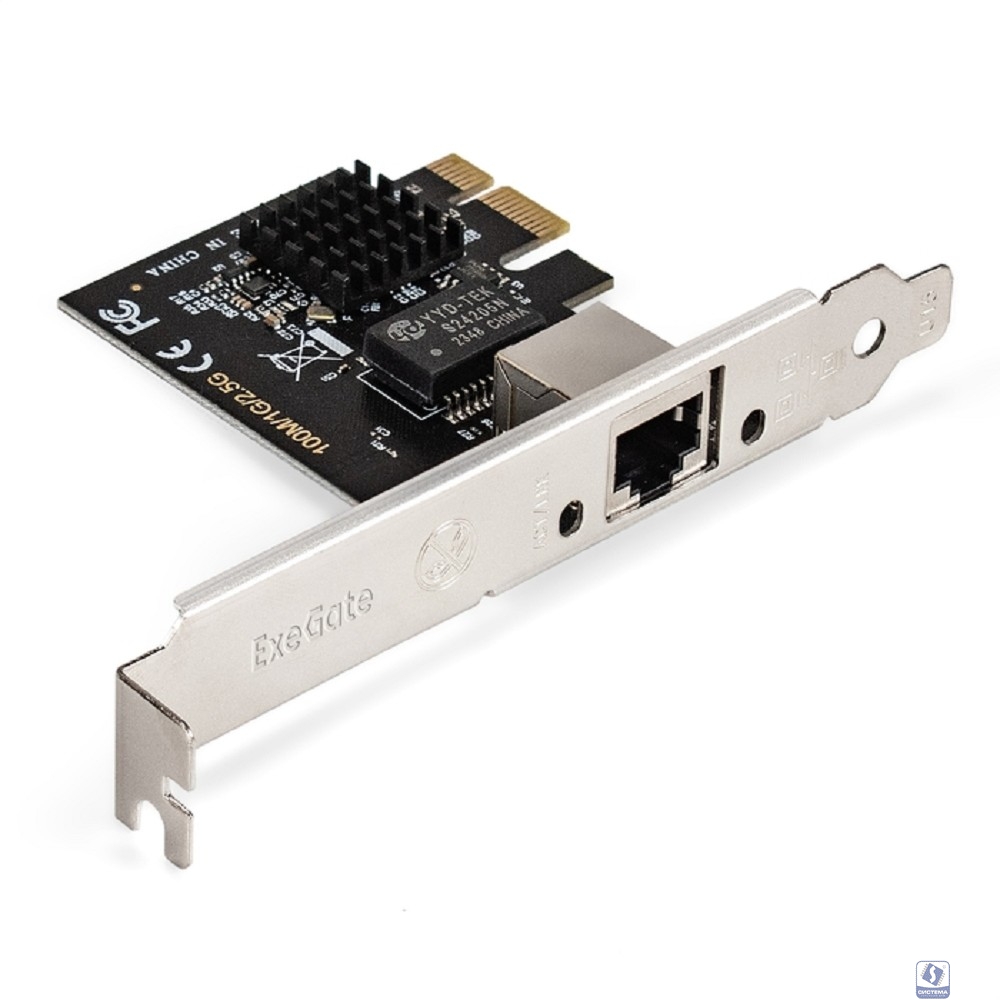 Exegate EX296212RUS Сетевой адаптер ExeGate EXE-251 (PCI-E x1 v2.0, 1xRJ45, UTP 100Mbps/1000Mbps/2.5Gbps RTL8125B) Exegate EX296212RUS Сетевой адаптер ExeGate EXE-251 (PCI-E x1 v2.0, 1xRJ45, UTP 100Mbps/1000Mbps/2.5Gbps RTL8125B)