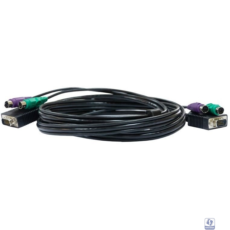 D-Link DKVM-CB3/A3A Кабель KVM длиной 3 м с разъемами VGA и PS/2 для DKVM-4K/А