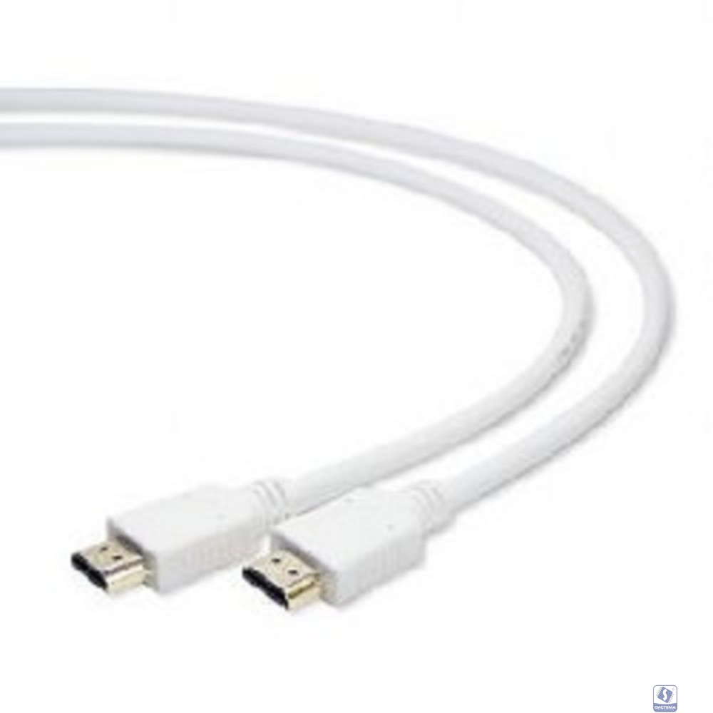 Кабель HDMI Cablexpert CC-HDMI4-W-6, 19M/19M, v2.0, медь, позол.разъемы, экран, 1.8м, белый, пакет