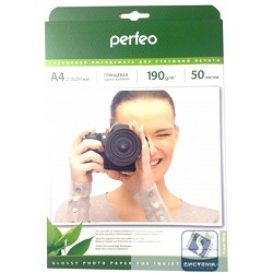 Perfeo PF-GLA4-190/50  Бумага Perfeo глянцевая , А4 190 г/м2 ,  50л