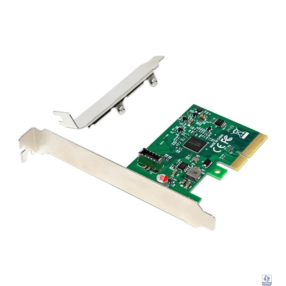 ORIENT AM-U3242PE-E, Контроллер PCI-Ex4 v3.0, USB 3.2 Gen2x2 (SuperSpeed USB 20Gbps), скорость до 20 Гбит/с, 1-port int Type-E, ASM3242 chipset, Self powered, (33292)