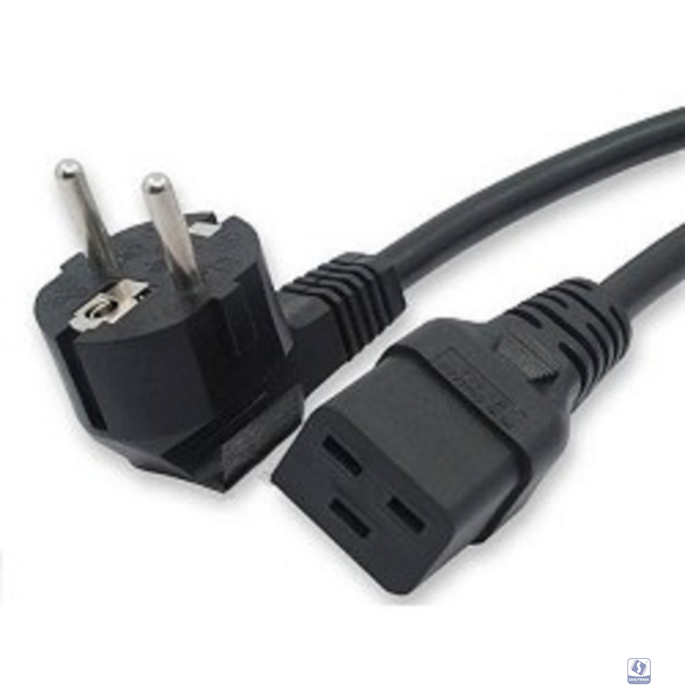 Hyperline PWC-IEC19-SHM-1.8-BK Кабель питания (Shucko+C19) (3x1.5), 1.8м