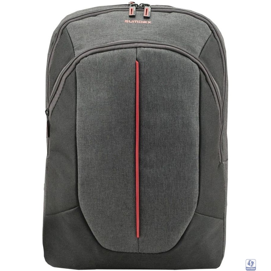 Рюкзак SUMDEX PON-263GY(полиэстр  серый до 15,6")