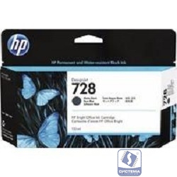 HP 728 130-ml Matte Black DesignJet Ink Cartridge [3WX25A]