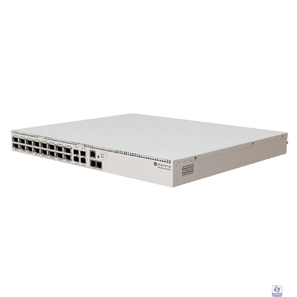 MikroTik CRS520-4XS-16XQ-RM Коммутатор, 2*RJ45 10Gbit, 4*SFP28 25Gbit, 16QSFP28 100Gbit, 4GB Ram, 4-core CPU, RouterOs L5