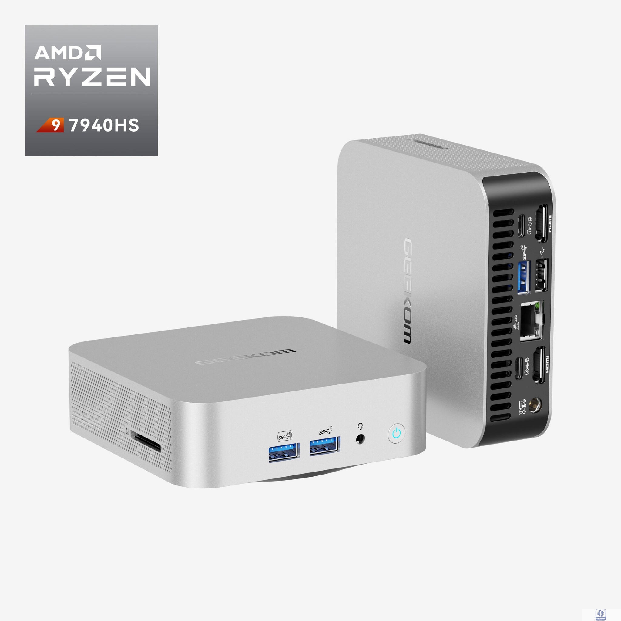 GEEKOM GMA7MAXR97940HS -161-EU Мини ПК A7 MAX, GMA7MAXR97940HS -161-EU, AMD Ryzen R97940HS, 16GB+1TB, WIN11 Pro