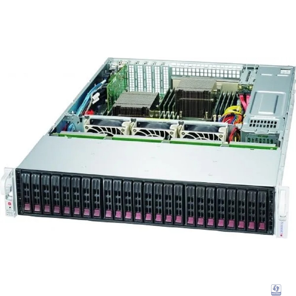 Supermicro CSE-216BE1C-R920LPB Корпус/ 2U, E-ATX 13.68''x13'', 24x2.5'' hot-swap SAS3 with SES3 single expander with SFF8643 connectors, 4xFH+3xLP, 7xLP, 437x89x630mm, redundant 920W Gold 
