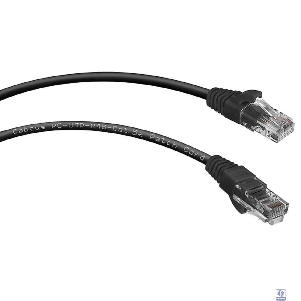 Cabeus PC-UTP-RJ45-Cat.5e-0.5m-BK Патч-корд UTP, категория 5e, 0.5 м, неэкранированный, черный