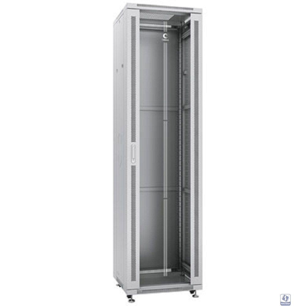 Cabeus SH-05C-47U60/100 Шкаф монтажный телекоммуникационный 19" напольный для распределительного и серверного оборудования 47U 600x1000x2277mm (ШхГхВ) передняя стеклянная и задняя сплошная металлическ