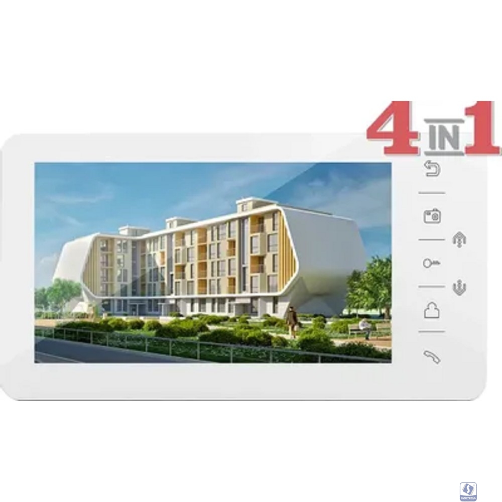 Монитор видеодомофона Tantos Prime HD (White) 