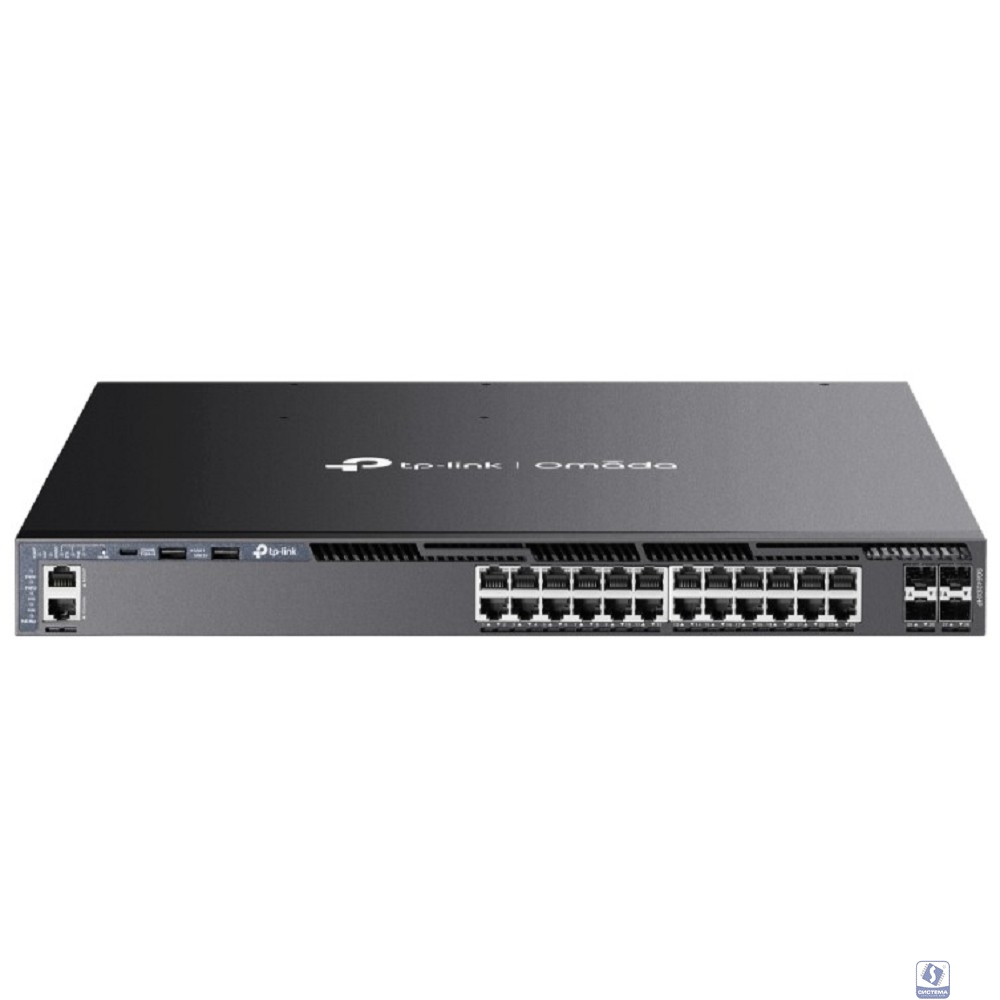 TP-Link SG6428XHP Стекируемый управляемый коммутатор 3-го уровня Omada с 24 гигабитными портами PoE+ и 4 портами SFP+