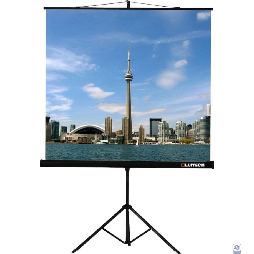Lumien Eco View LEV-100107 Экран на штативе 180х180см (раб.область 174х174см) MW с возможностью настенного крепления 1:1