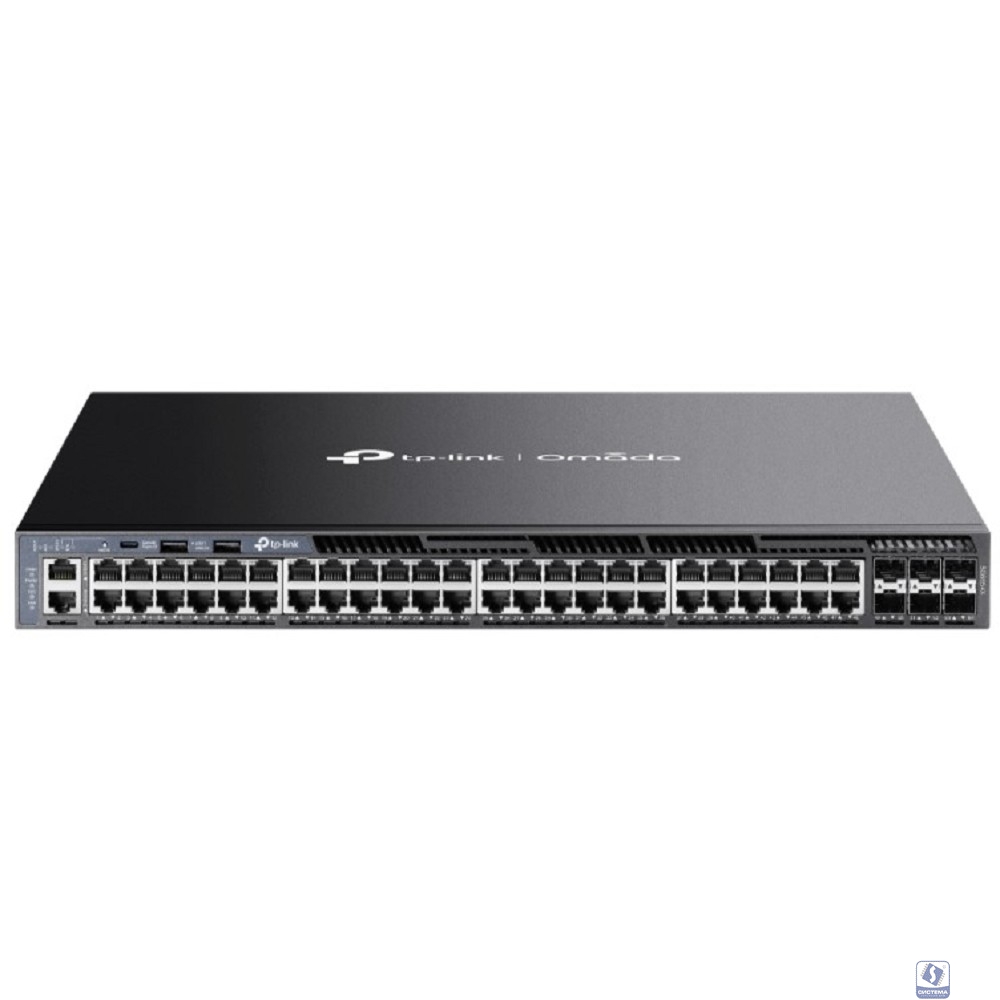 TP-Link SG6654X Стекируемый управляемый коммутатор 3-го уровня Omada с 48 гигабитными портами и 6 портами SFP+