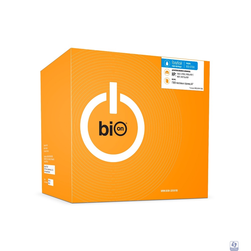 Bion BCR-CF351A Картридж для HP  (1000  стр.), Голубой, с чипом