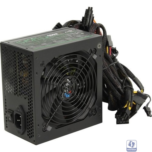 Блок питания Aerocool KCAS 600W PLUS (ATX 2.4, 600W, Active PFC, 120mm fan, 80 PLUS BRONZE) Box