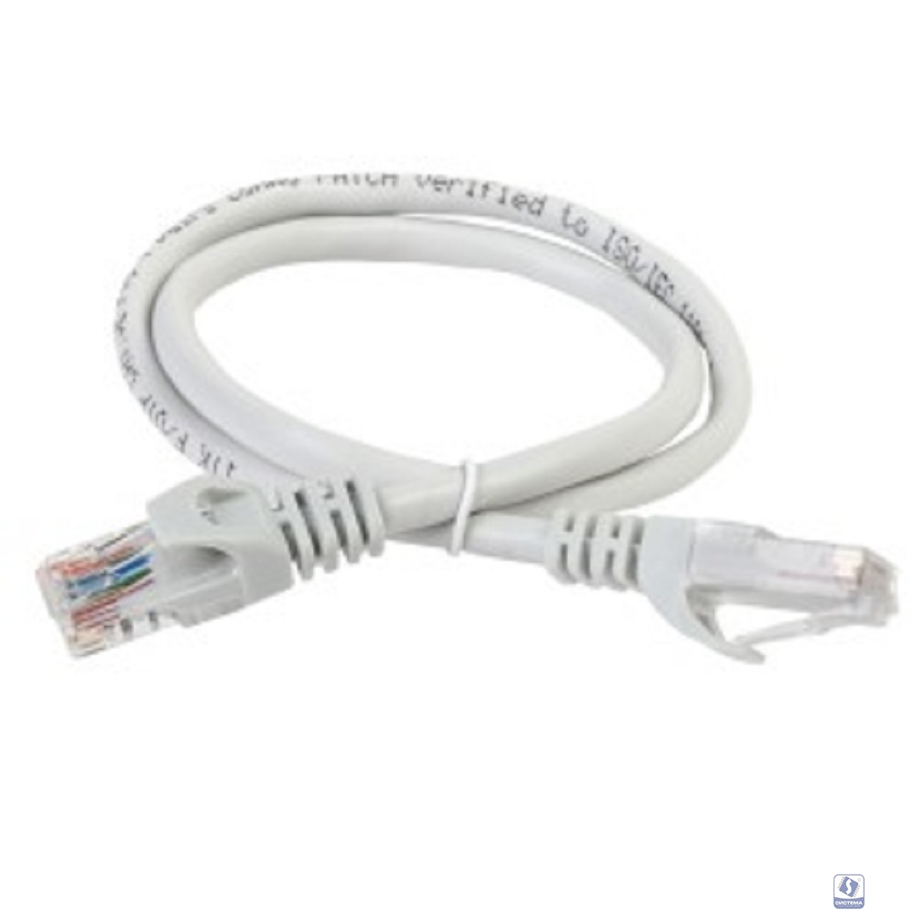 ITK PC01-C5EUL-1M Коммутационный шнур (патч-корд), кат.5Е UTP, LSZH, 1м, серый