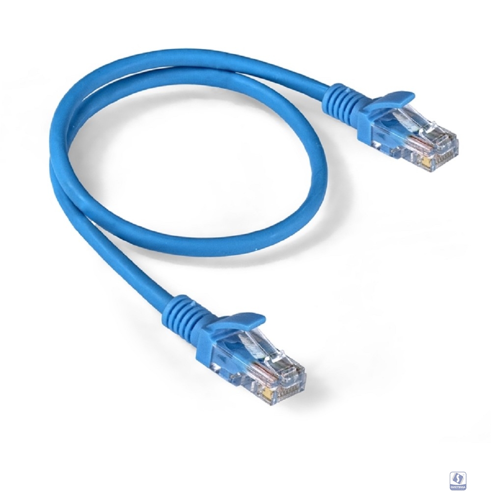 Exegate EX286380RUS Патч-корд LSZH UTP-RJ45-RJ45-5e-0,5M-LSZH-BL, UTP, cat.5e, 0.5м, синий