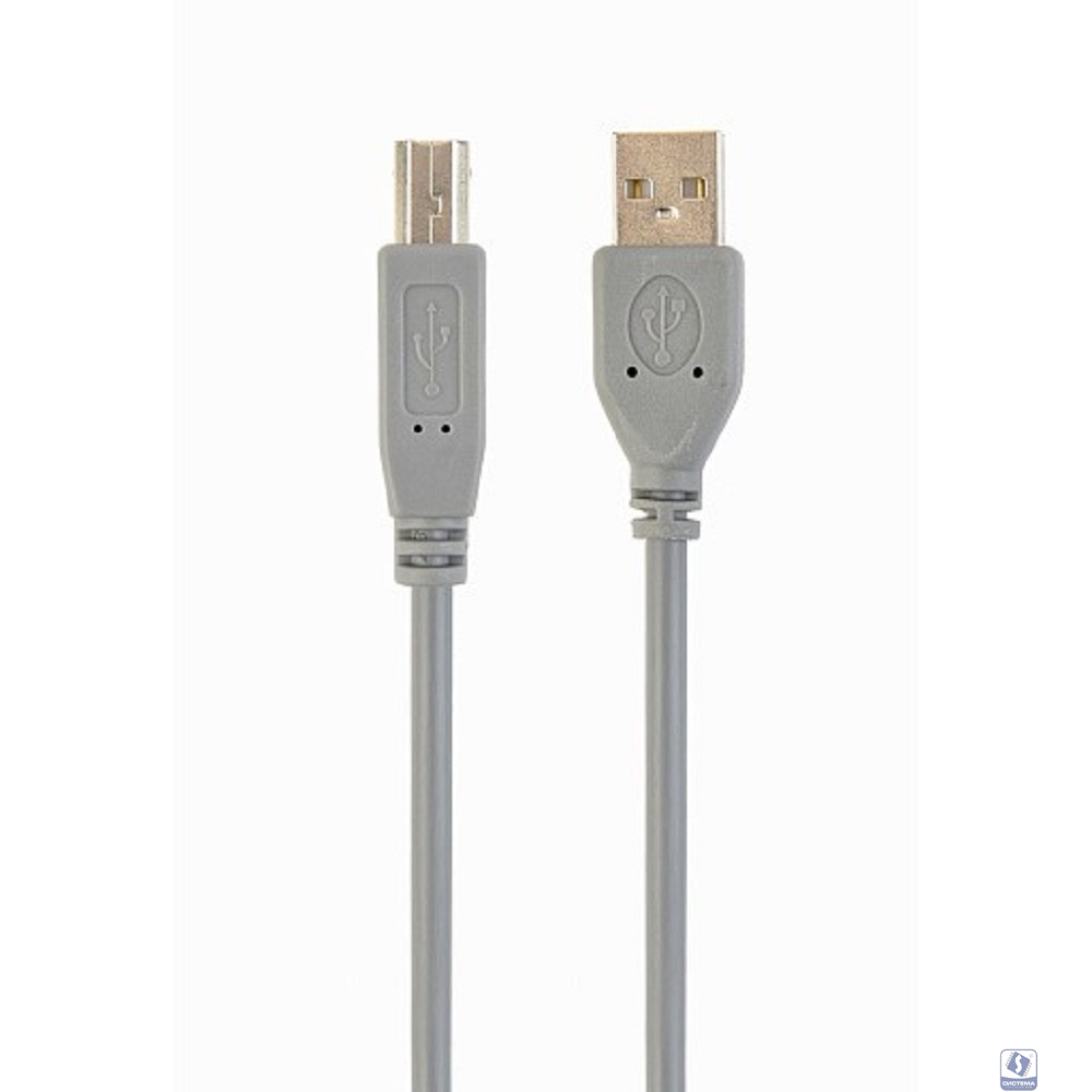 Filum Кабель USB 2.0, 1.8 м., серый, разъемы: USB A male-USB B male, пакет. [FL-C-U2-AM-BM-1.8M] (894159)
