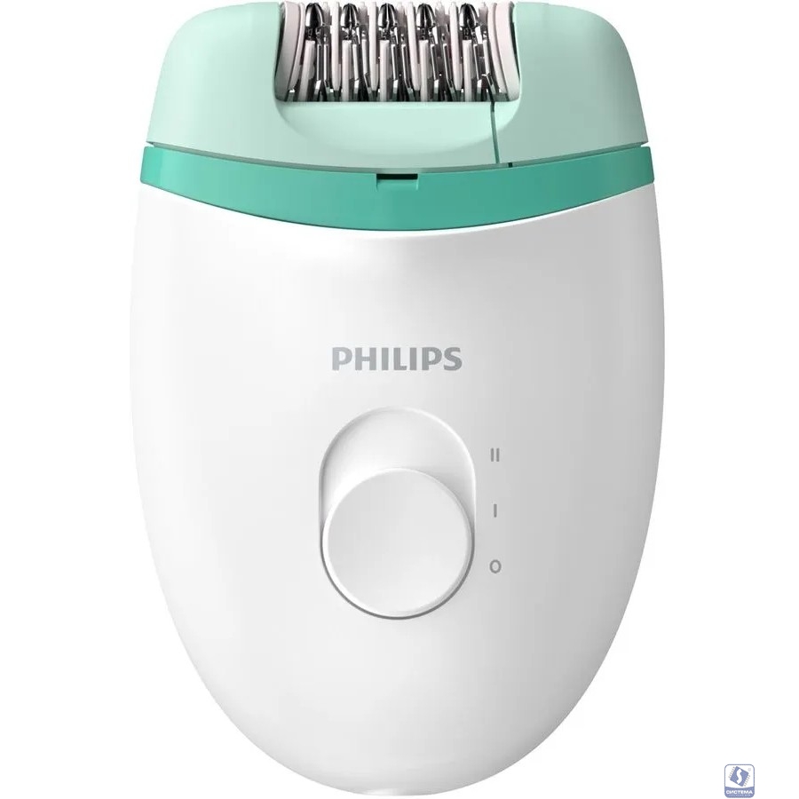 Повреждение упаковки Эпилятор Philips BRE224/00 скор.:2 насад.:1 белый/мятный