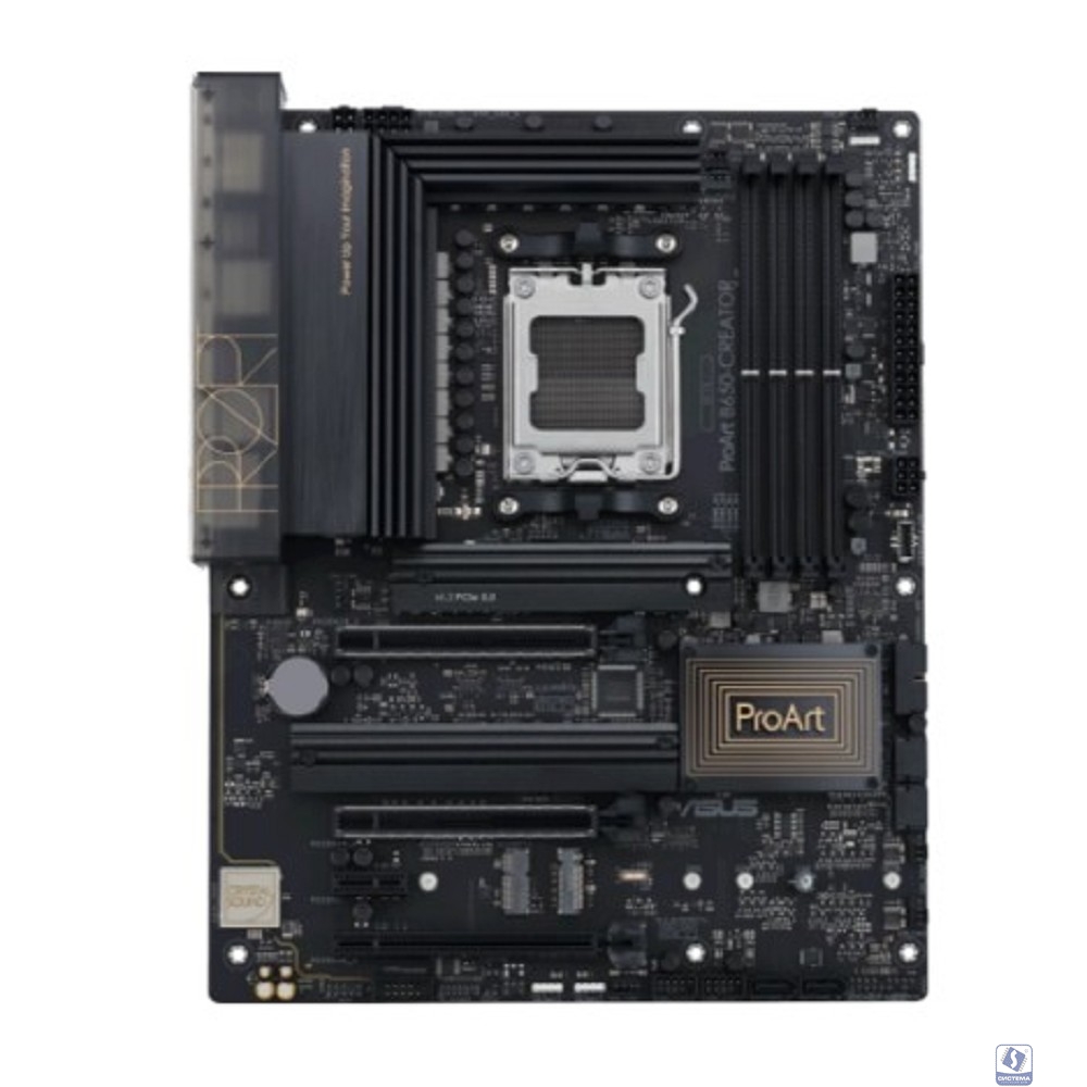 ASUS PROART B650-CREATOR (Socket AM5, ATX, 4xDDR5(128GB), HDMI, 3xPCIe 4.0x16/1xPCIe 4.0, 1xLAN+1xLAN (2.5GbE), 4xSATA 6Gb/s, 3xM.2, 1xM.2 E key, 2xType-C, 3xUSB 3.2, 2xUSB 2.0, ATX)