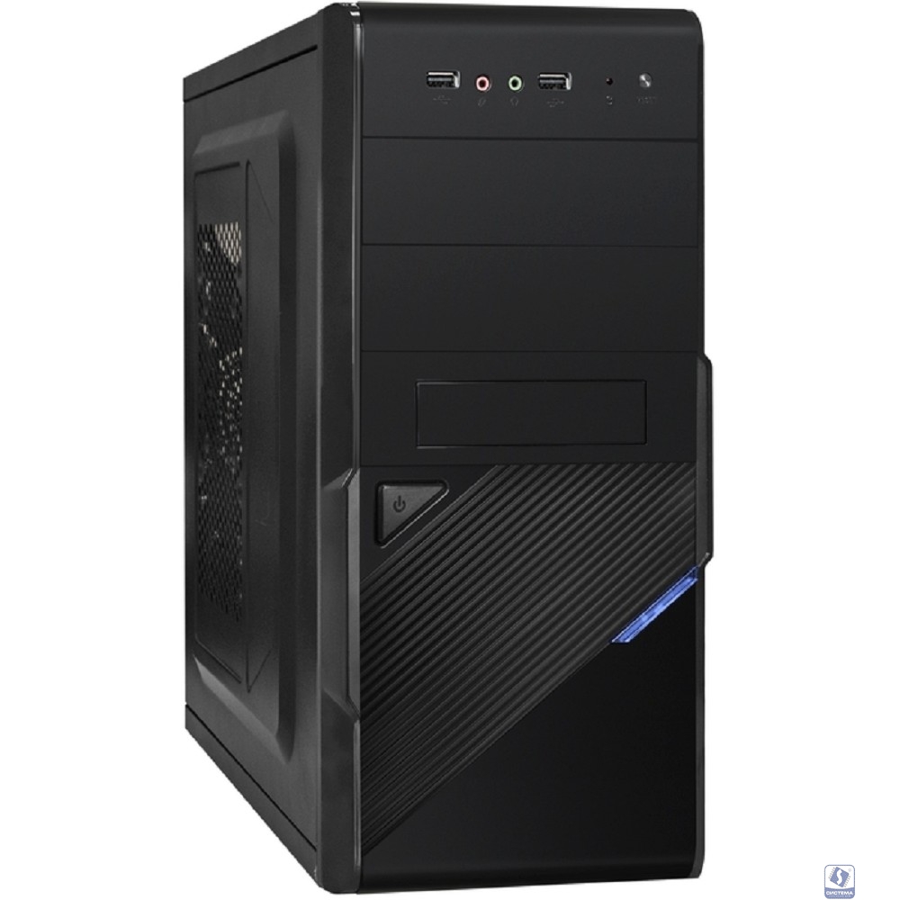 Exegate EX284021RUS Корпус Minitower BA-201 Black, mATX, <AA500, 80mm>, 2*USB, Audio
