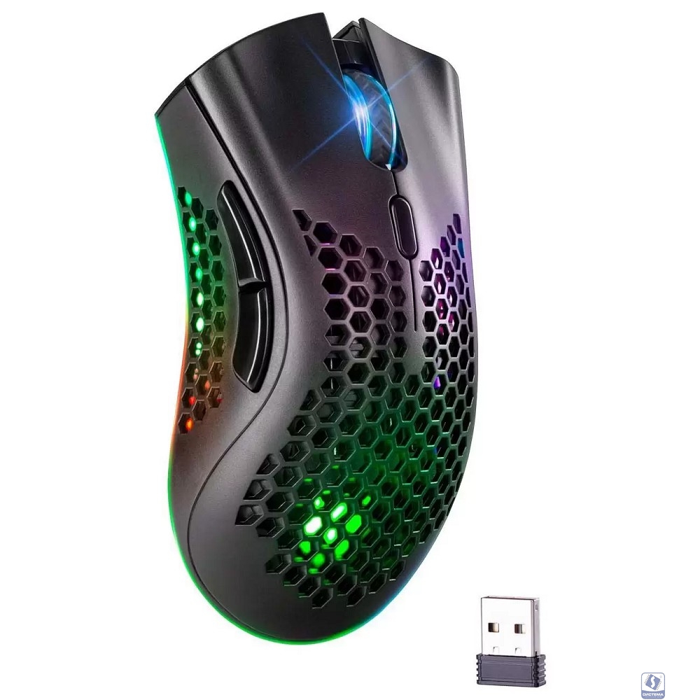 Defender Беспроводная игровая мышь Warlock GM-709L RGB,8кнопок,2400dpi 
