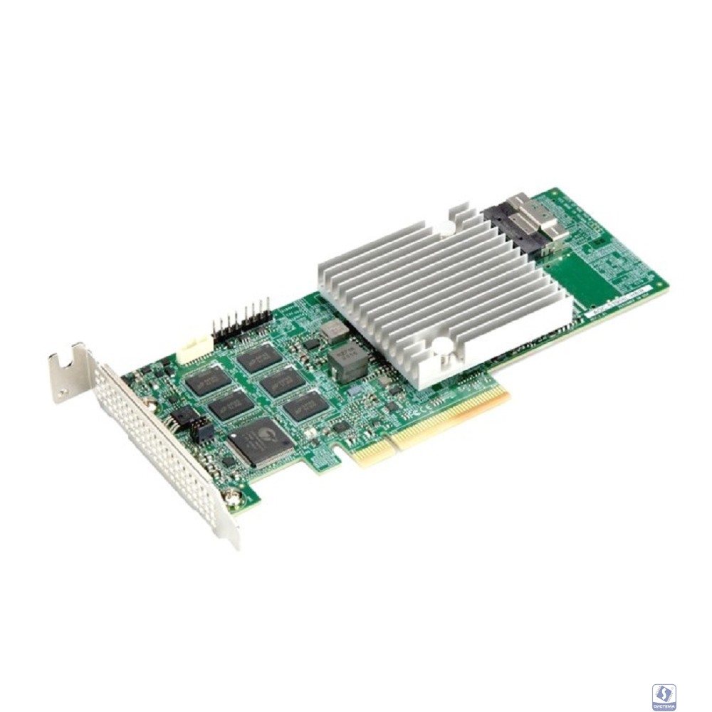 Supermicro AOC-S3908L-H8IR-32DD-O 12Gb/s Multi-Port SAS PCIe Gen 4.0 Internal RAID Adapter, 8 internal SAS3 ports (1x SlimSAS x8), Supports up to 32 physical devices,x8 PCIe Gen 4.0,8GB DDR4,Low profi