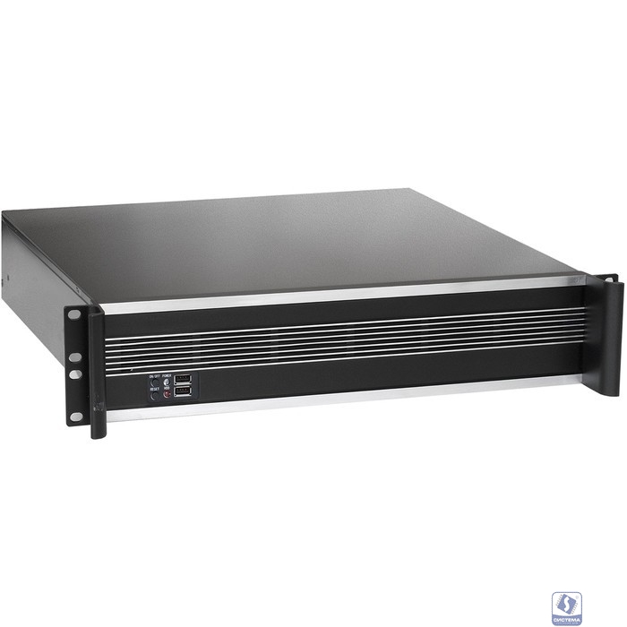 Exegate EX293329RUS Серверный корпус ExeGate Pro 2U450-09 <RM 19", высота 2U, глубина 450, БП 1000ADS, 2*USB>