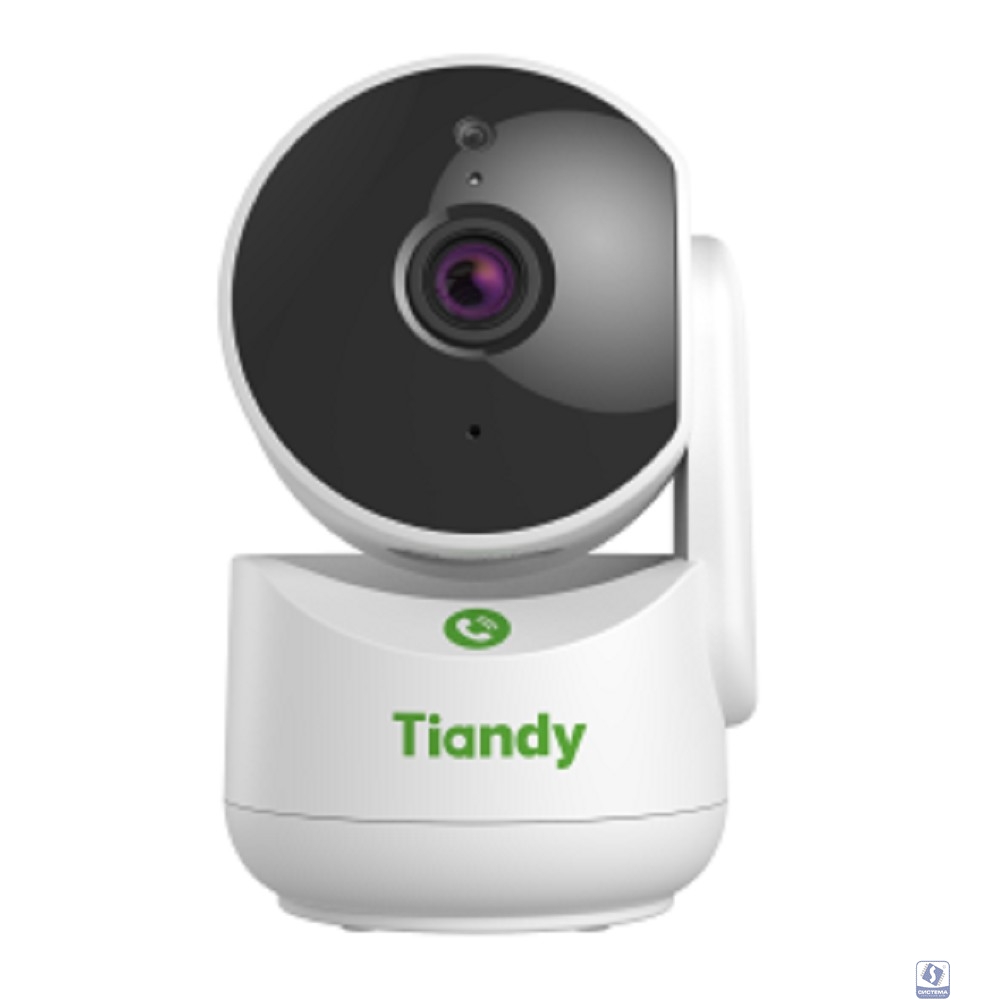 Tiandy TC-H342A Spec:I2W/WIFI/Eu/4mm компактная поворотная домашняя, 4Мп, 2560х1440@20к/c, DWDR, цвет: 0.02лк, S+265, H.265(HP), S+264, H.264(HP, MP, BP), объектив 4мм, встроенные микрофон и динамик, 