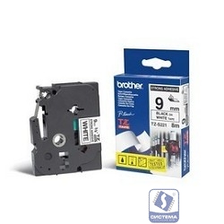 Brother TZE-S221 Картридж с лентой (P-Touch, 9мм, Черный на белом)