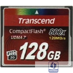 Compact Flash 128Gb Transcend, High Speed (TS128GCF800) 800-x