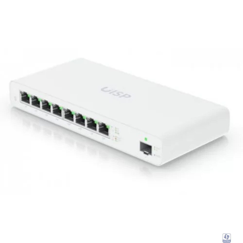 UBIQUITI Switch UISP-S PoE-коммутатор, 8х 1G RJ45, 1х SFP, раздача 110 Вт