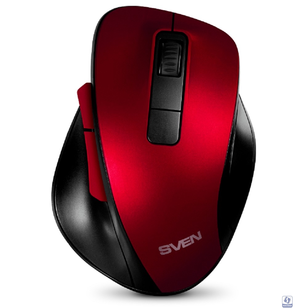 Беспроводная мышь RX-525SW красная  (бесшумн. кл., 5+1кл. 600-1400DPI, Soft-touch, блист.)