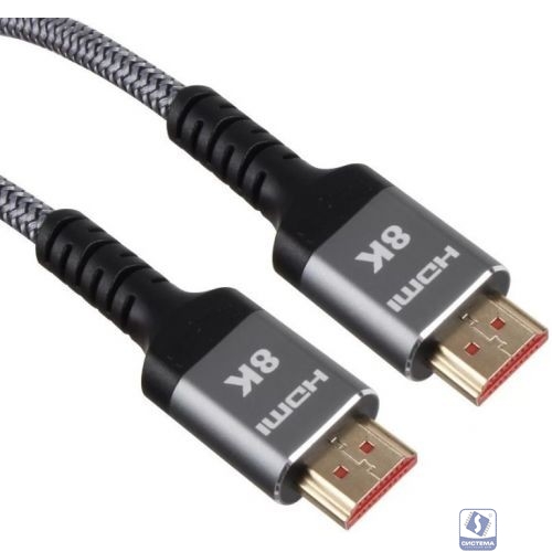 iOpen ACG859A-1.0 Кабель интерфейсный HDMI-HDMI 19M/M,ver. 2.1 8KX60Hz (Econom) оплетка 1m