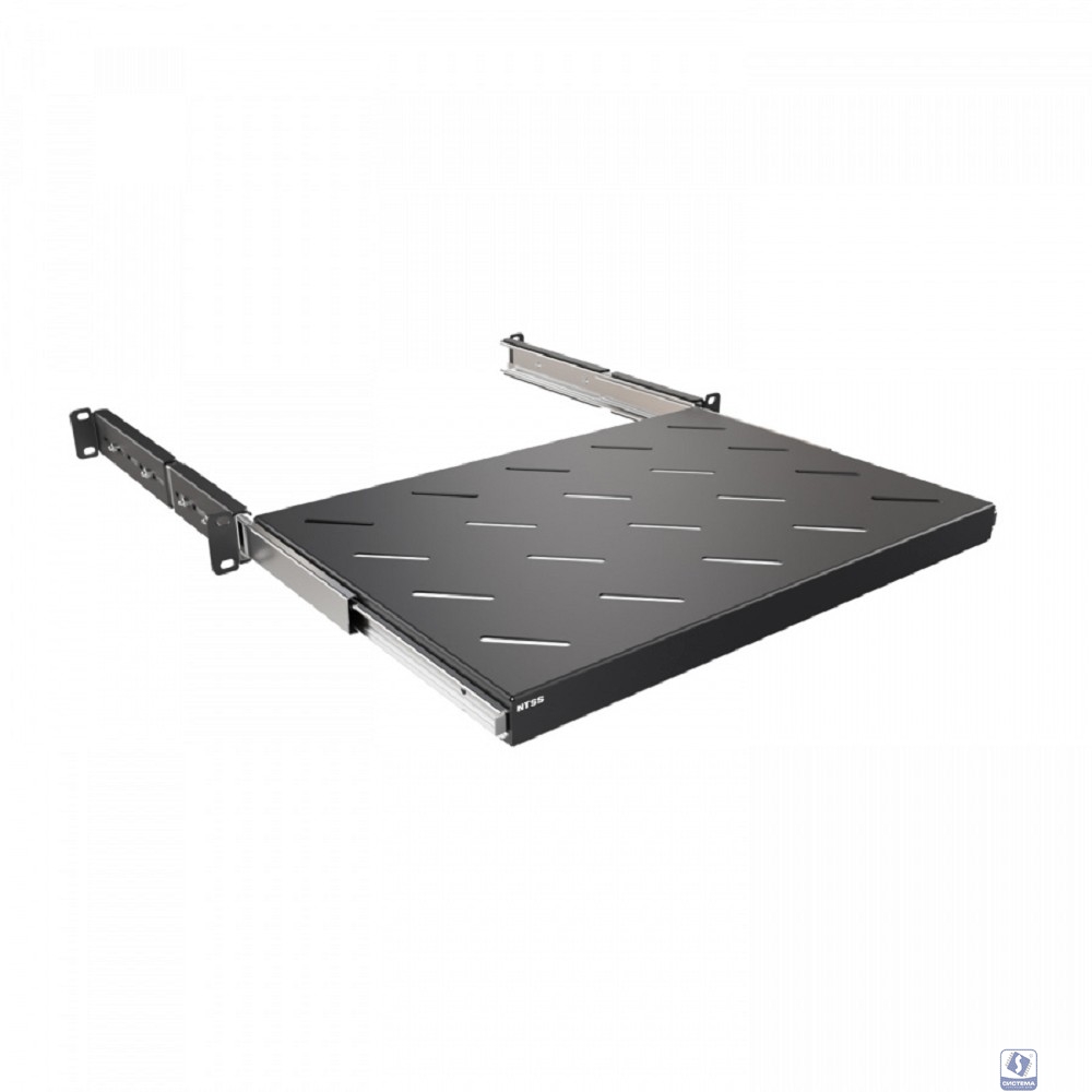 NTSS Полка выдвижная NTSS глубина 300мм, крепление 19 1U, для шкафов глубиной 600мм, черный RAL 9005 NTSS-MSKB-FS-600-BL