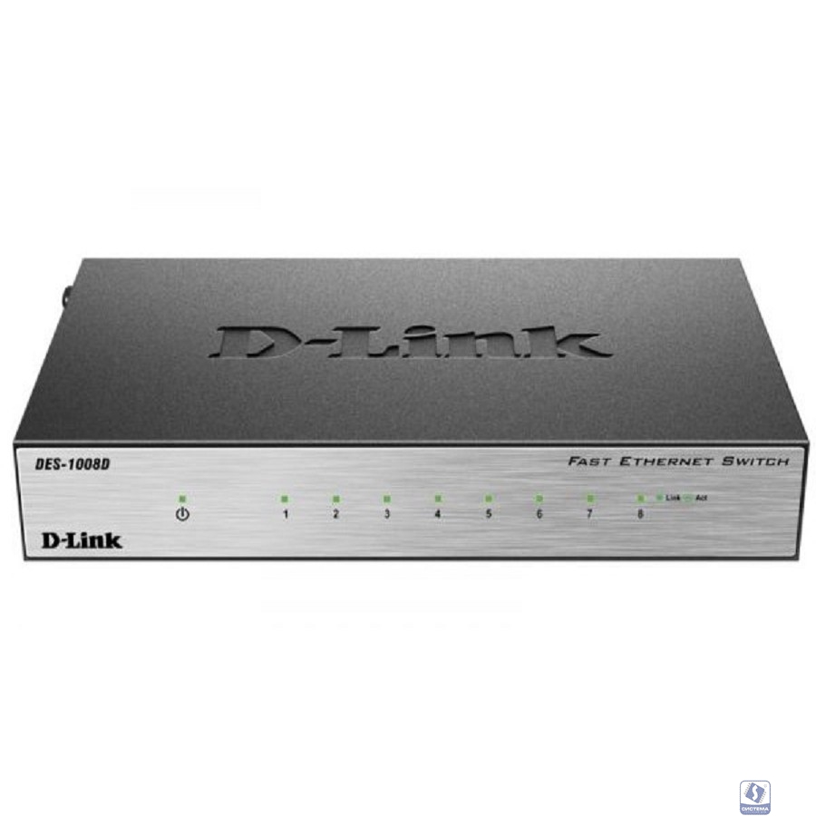 D-Link DES-1008D/L2B Неуправляемый коммутатор с 8 портами 10/100Base-TX