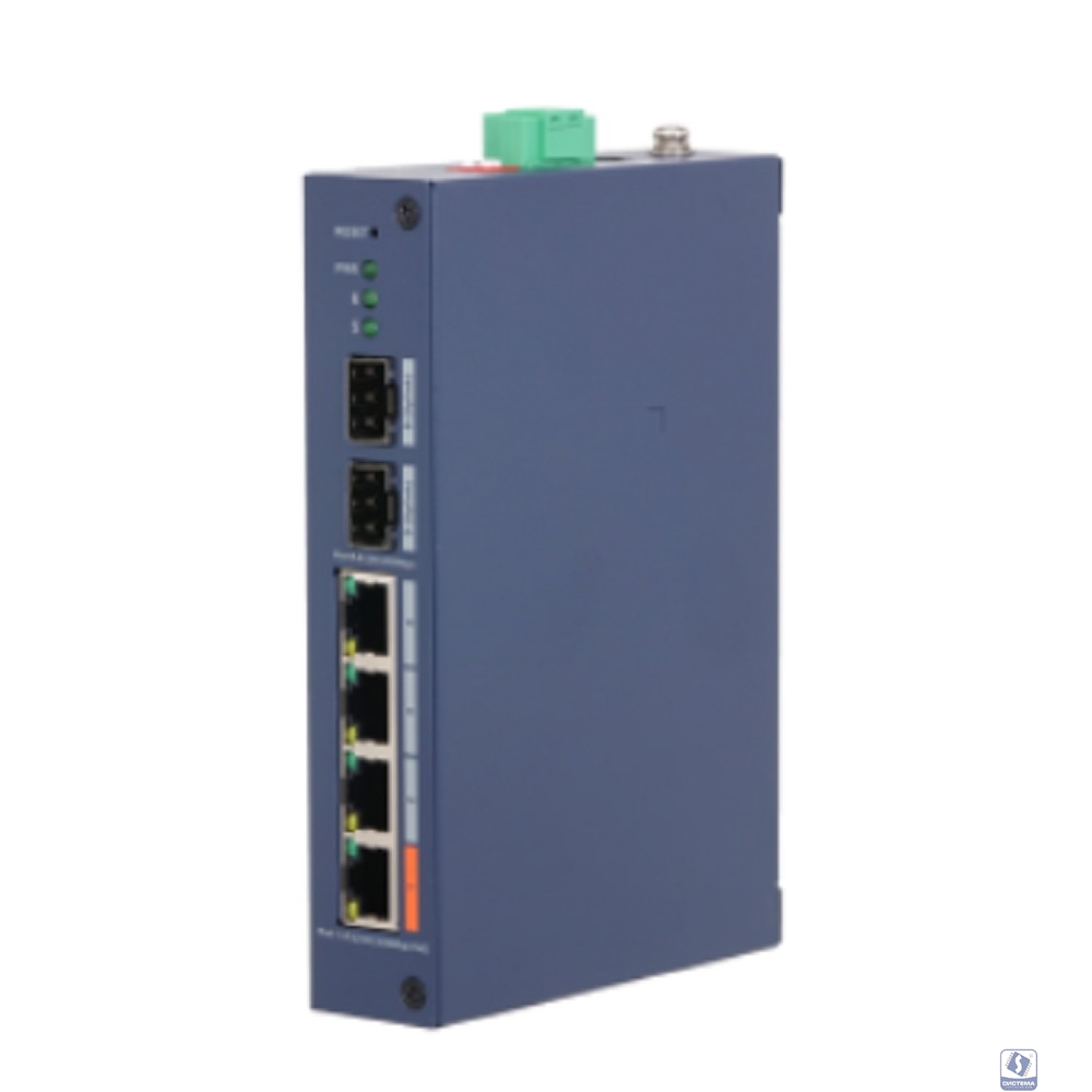 DAHUA DH-CHS4206-4GT-60 4-портовый гигабитный PoE коммутатор с функцией облачного управления  4 RJ45 10/100/1000Мбит/с (PoE/PoE+/Hi-PoE), 2 SFP 1000Мбит/с (uplink)