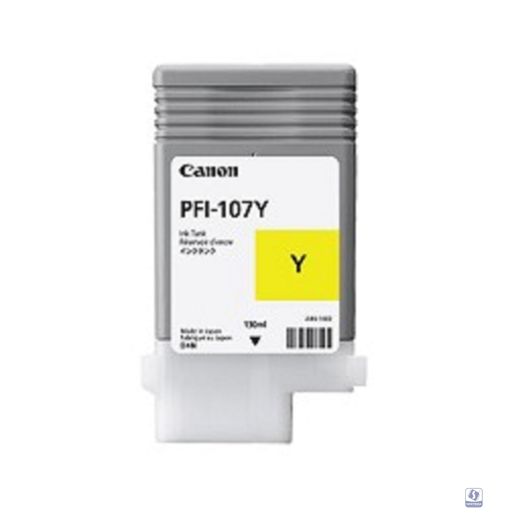 Canon PFI-107Y 6708B001 Картридж для  iPF680/685/770/780/785, Желтый, 130ml 