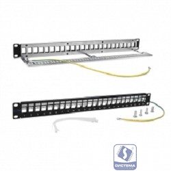 Патч-панель наборная Lanmaster TWT-PP24OK-STP 19" 1U 24xRJ45 FTP