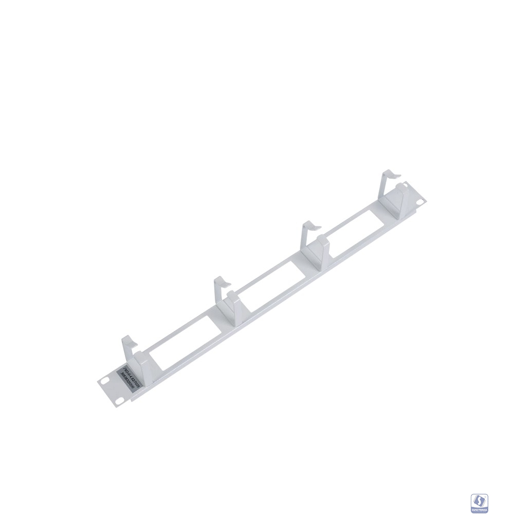 ЦМО Горизонтальный кабельный органайзер с окнами 19" 1U, 4 кольца, серый (ГКО-О-4.62)