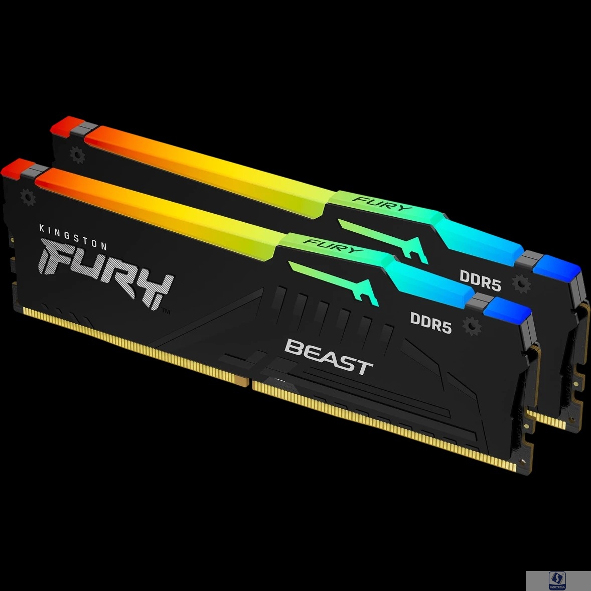 Kingston DDR5 DIMM 64GB 5600MT/s CL40 (Kit of 2) FURY Beast RGB KF556C40BB2AK2-64