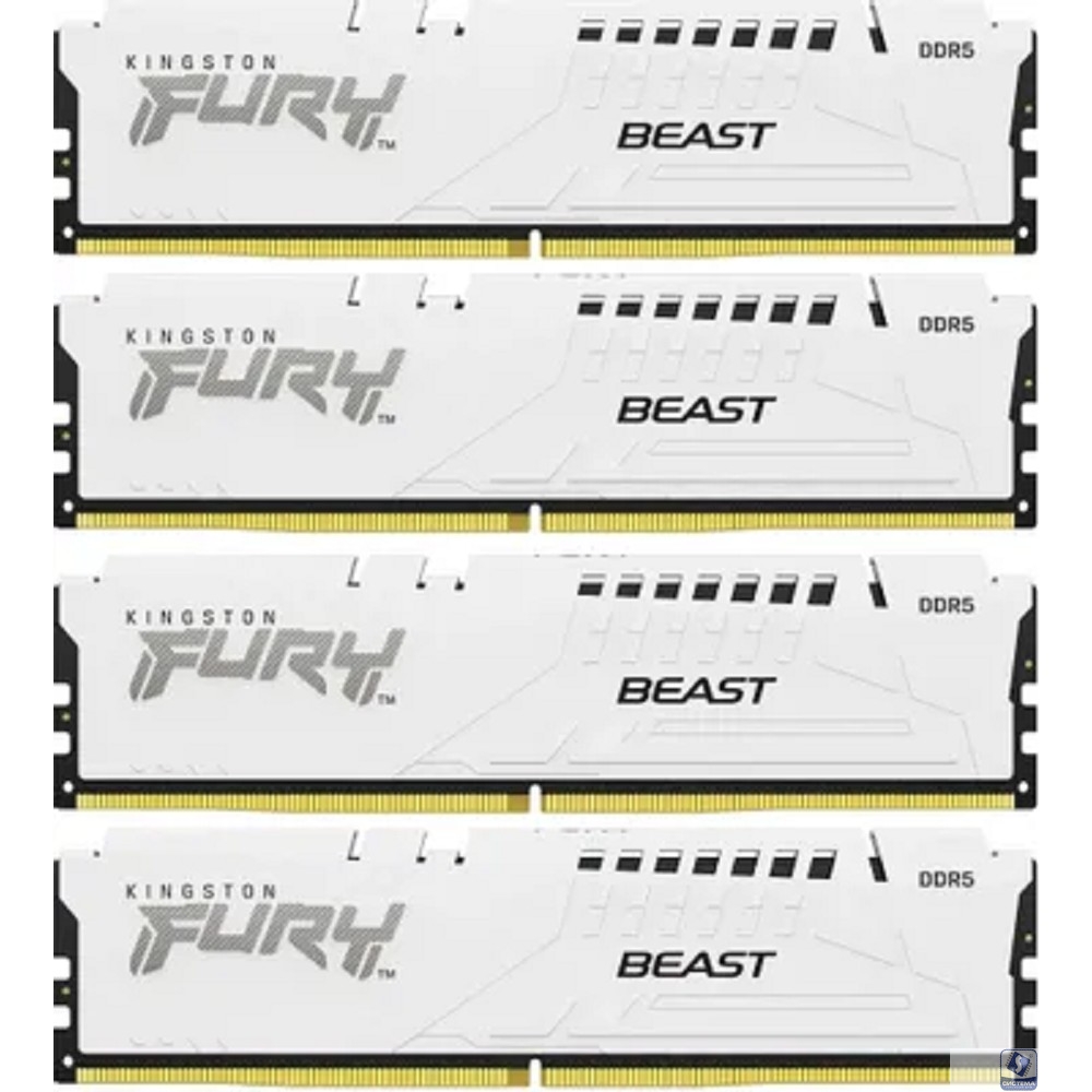 Kingston DDR5 DIMM 64GB 6000MT/s CL40 (Kit of 4) FURY Beast White XMP