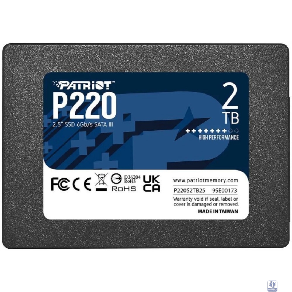 Накопитель SSD Patriot SATA III 2Tb P220S2TB25 P220 2.5"