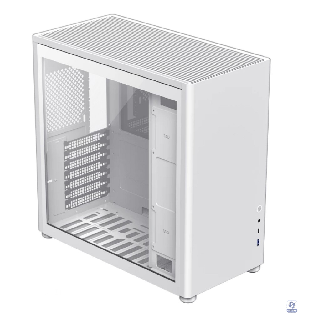 GameMax Корпус Spark Pro Full White без БП (Midi Tower, ATX, Белый., USB3.0+Type C, Зак. стекло)